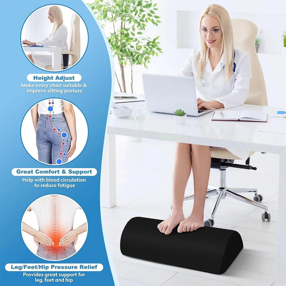1Pc Foot Rest for Under Desk at Work-Ergonomic Design