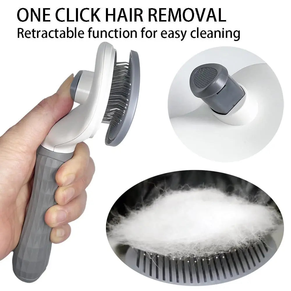 Self-cleaning Pet Hair Remove Comb Cat Slicker Brush Pet Hair Removal Comb