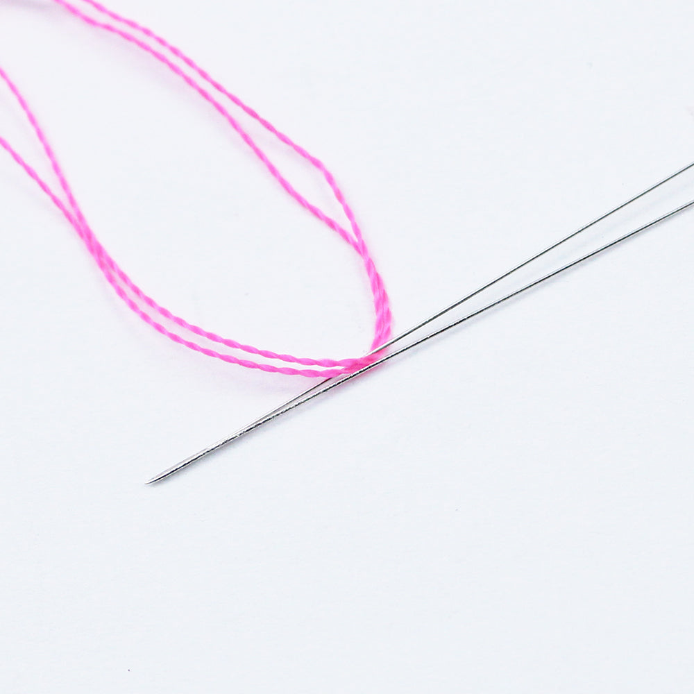 MIUSIE 26Pcs Big Eye Curved Beading Needles