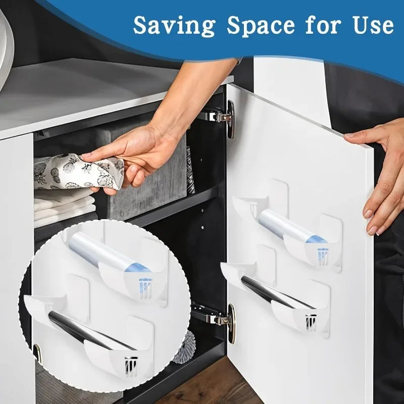 Trash Bags Shelf Holder Wall Mounted Plastic Bag Film Container Dispenser