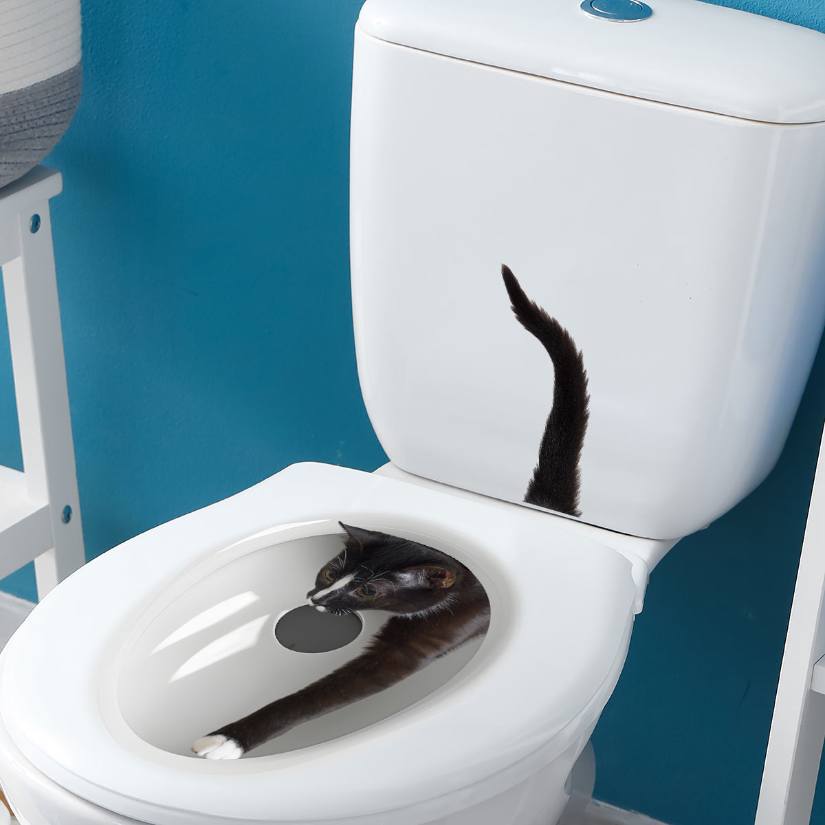 1PC Naughty Little Cat Toilet Wall Stickers Bathroom Decoration