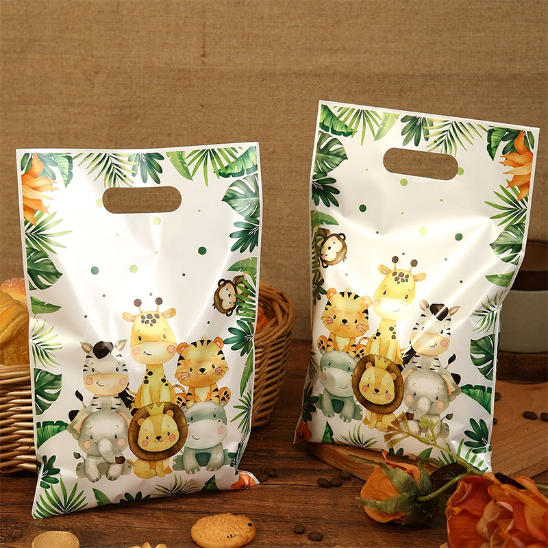 10pcs Jungle Animal Pattern Gift Bag