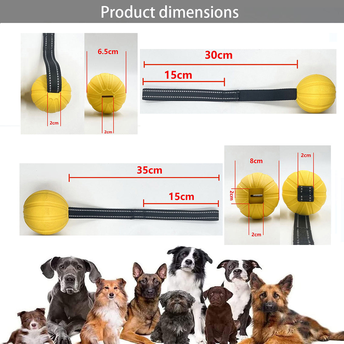 Dog Toy Balls On a Rope for Small Medium Large Dogs
