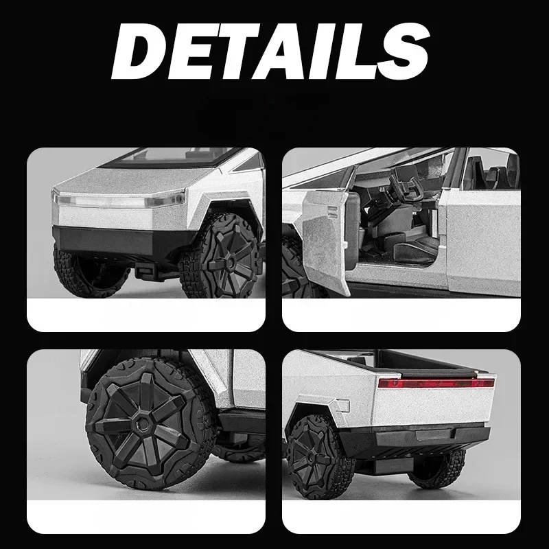 1:36 Tesla Cybertruck Pickup SUV Alloy Car