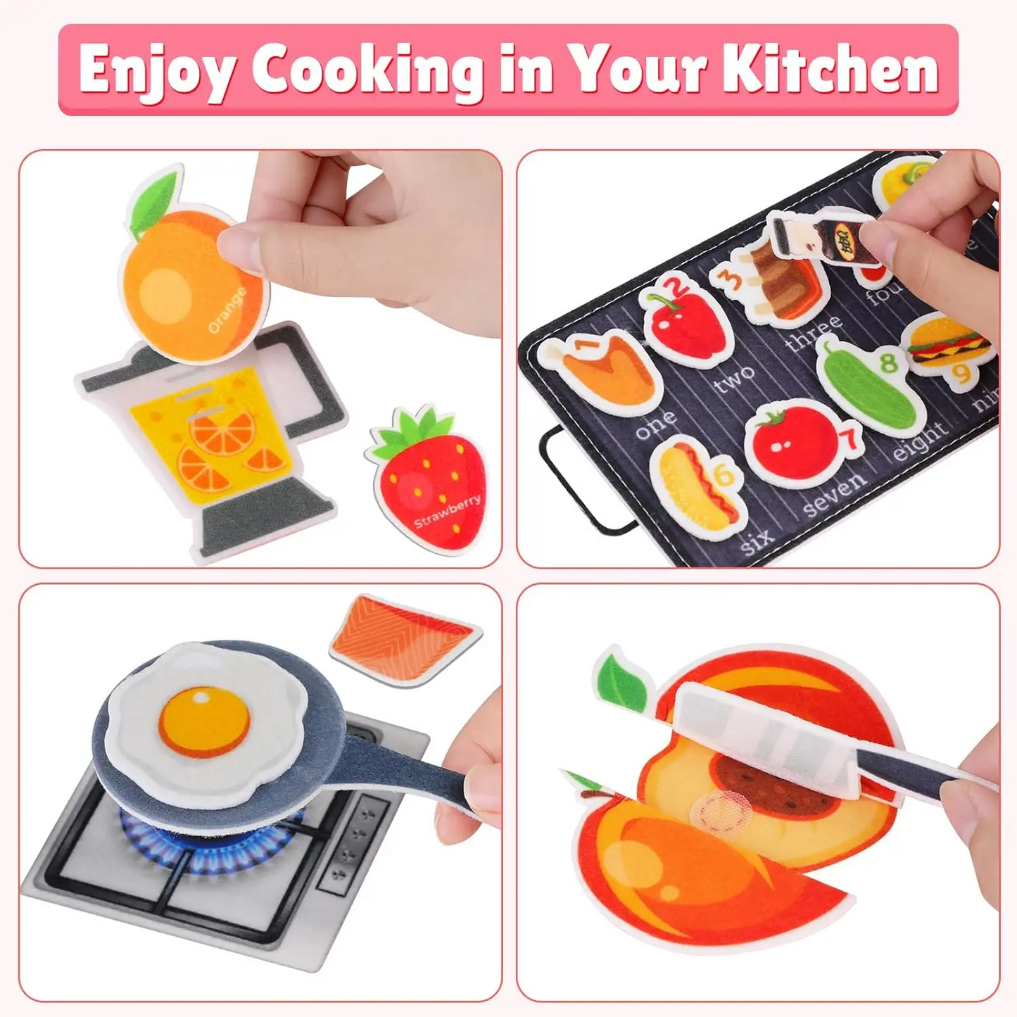 Toddler Busy Board Montessori Toys Cook Busy Book