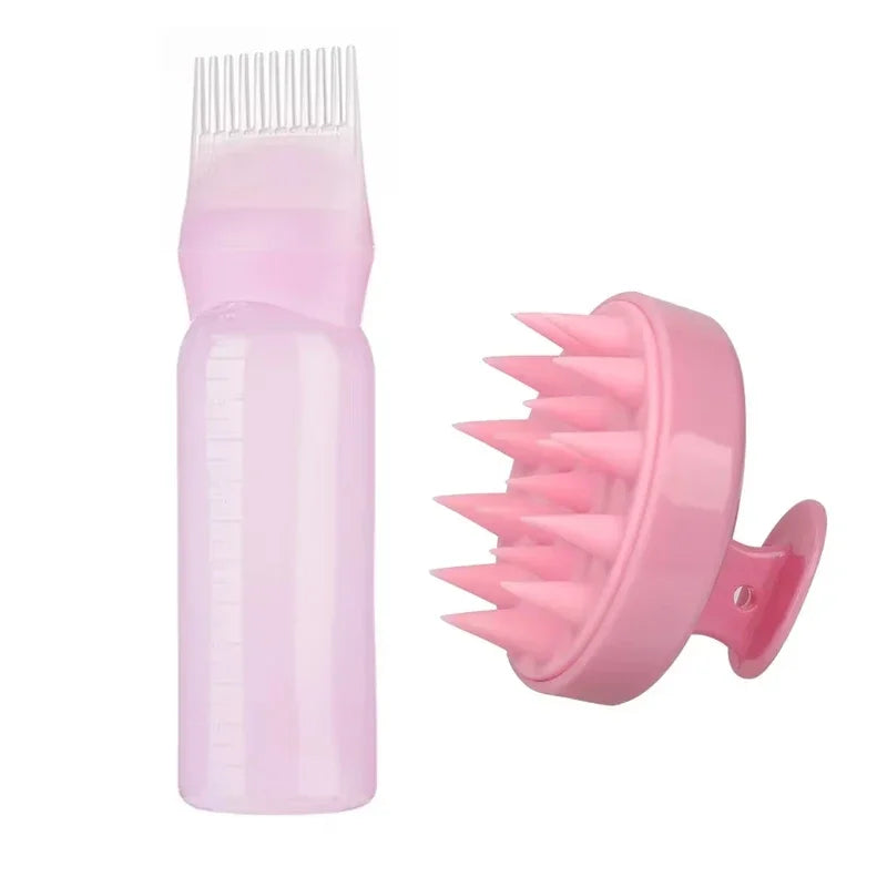 Silicone Shampoo Brush Head Scalp Massage Comb Hair