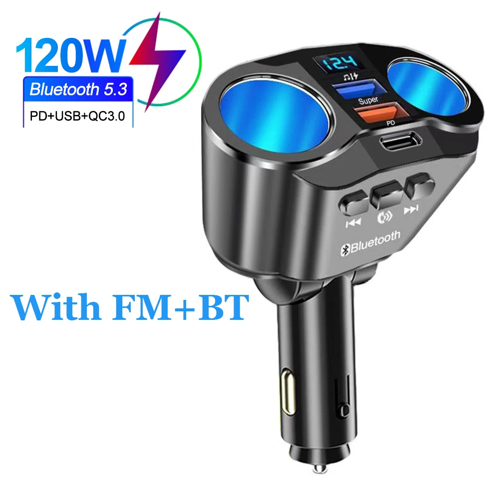 Car Cigarette Lighter Splitter Charger Dual USB