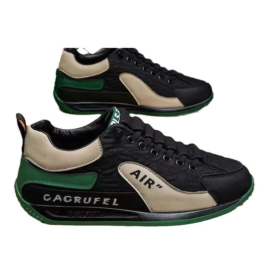 Men's Flat Bottom Casual Running Shoes Spring Breathable Slip-On Sports