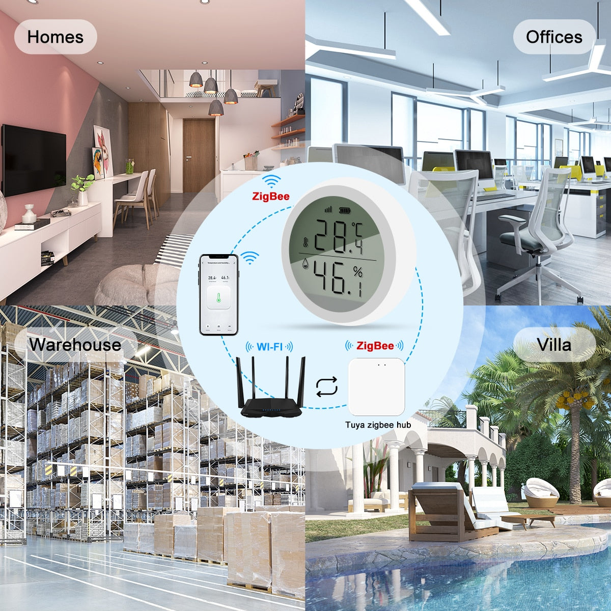 Smart Thermometer Home Indoor Temperature And Humidity