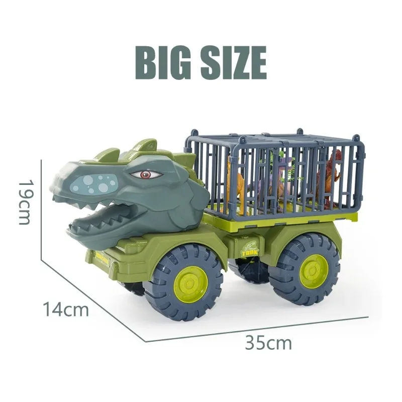 Boys Car Toys Dinosaur Truck Transport Carrier Vehicle Dino Animal Model