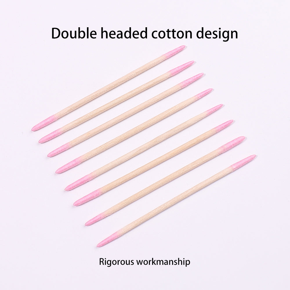 1/2/5/10Pc Nails Wood Cotton Swab Clean Sticks Bud Tip