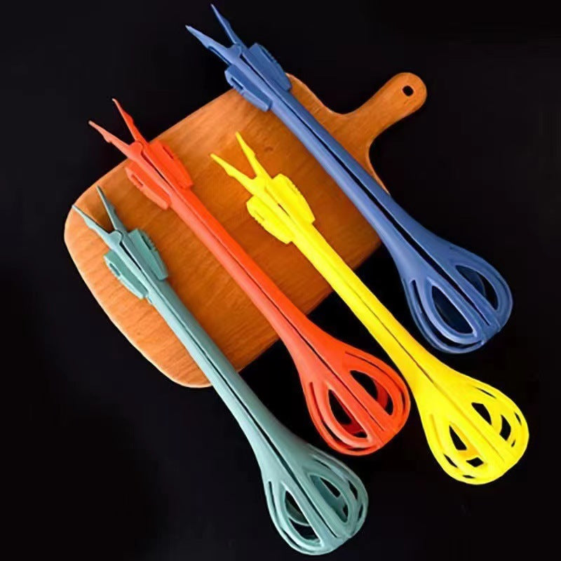 Multifunctional Egg Beater Egg Milk Whisk Pasta Tongs
