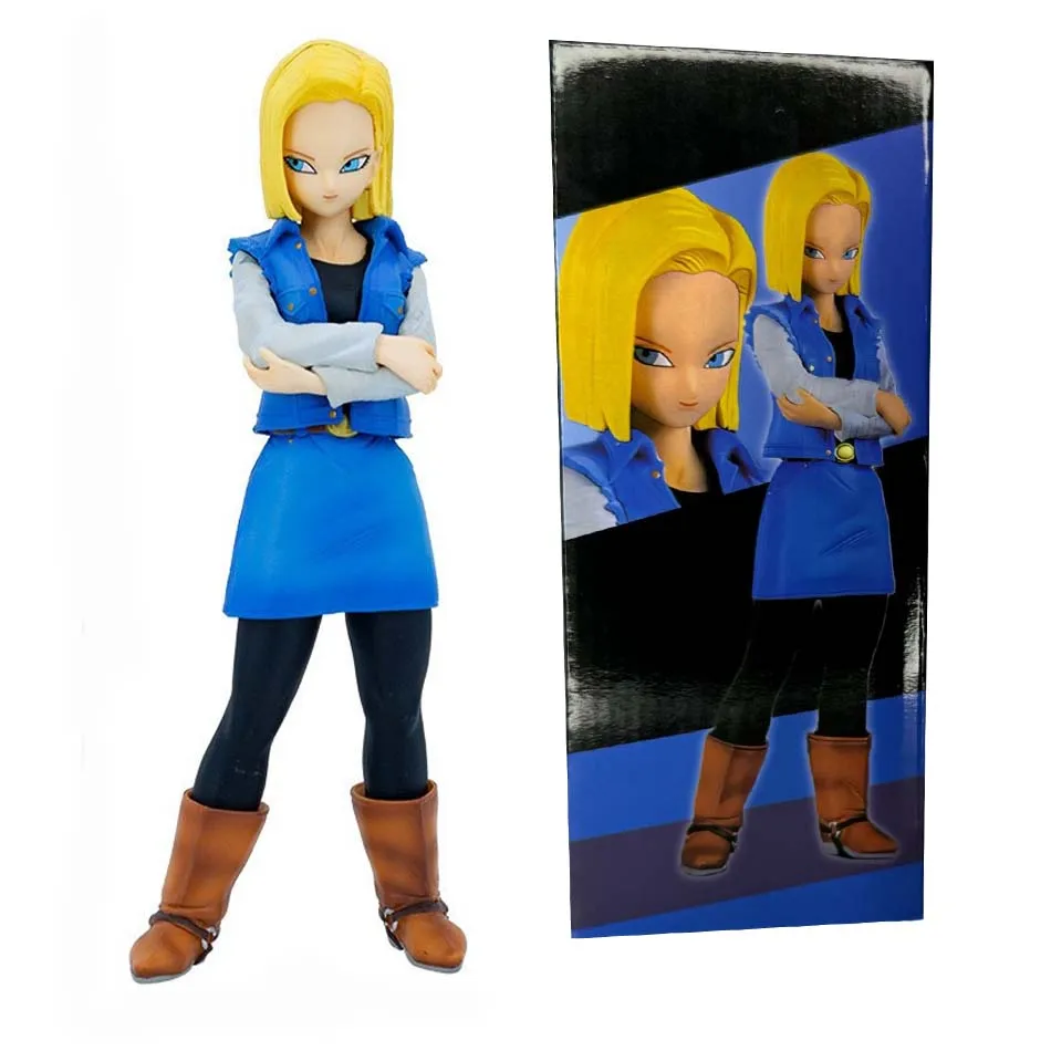 23CM Anime Dragon Ball Z Android 17 18 Figure Android 18 PVC Action Figures
