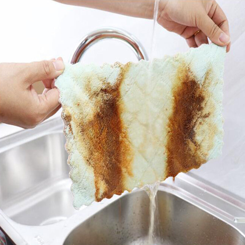 5-10Pcs Absorbent Kitchen Towels Soft Microfiber Cleaning Cloths
