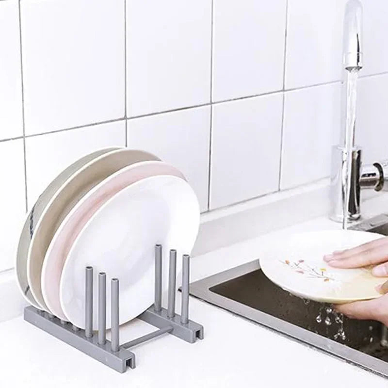 Wooden Dish Drainer Rack Kitchen Dishes Stand Plate Dish Drying Rack