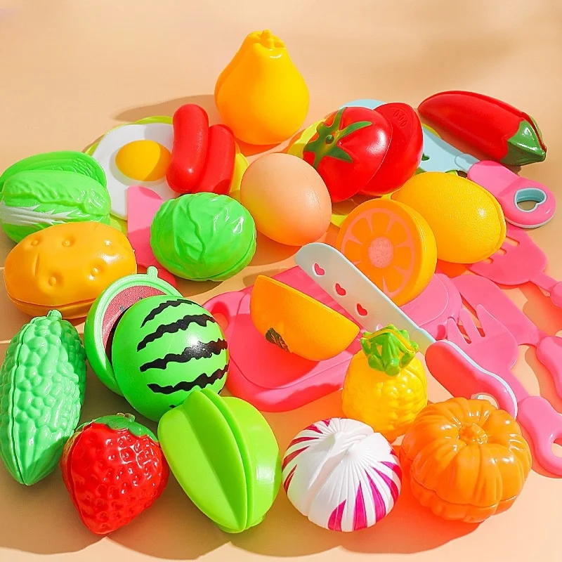 25 PCs Set DIY Fruit Cutting Music Toy