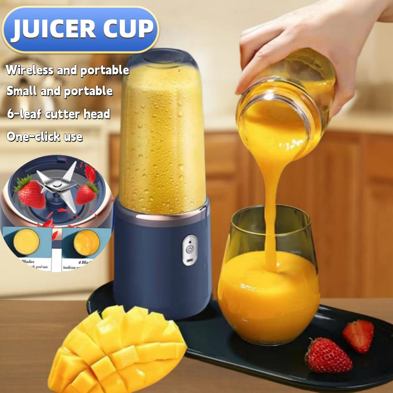 Multifunction 2 Cups Portable Fruit Juicer Blender 6 Blade
