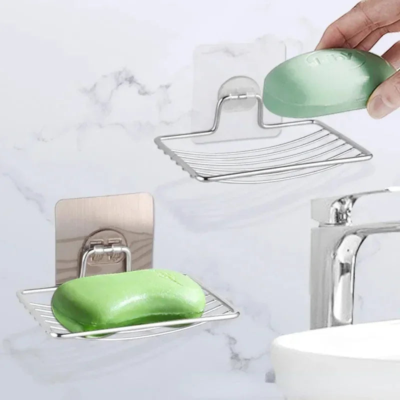 Stainless Steel Soap Rack Punch-free Nail-free