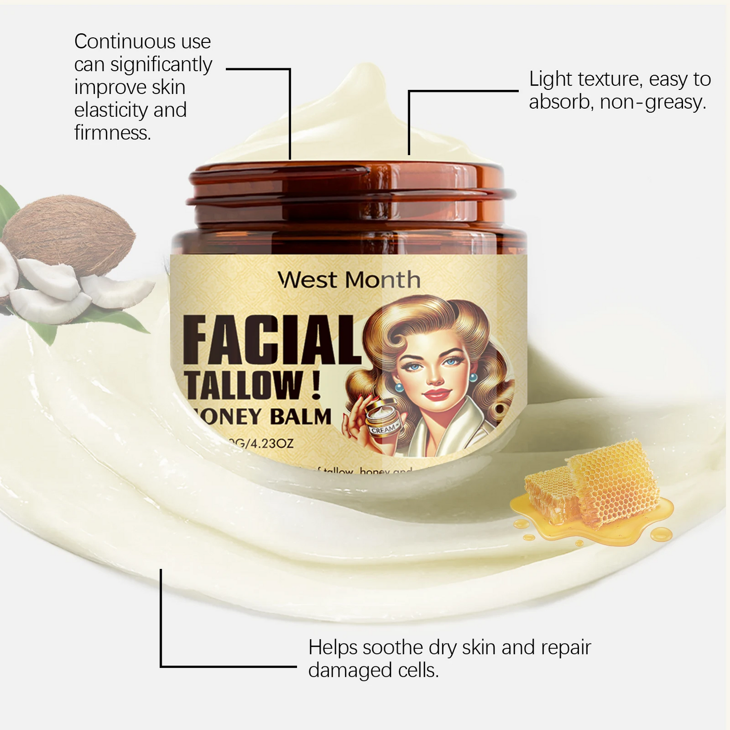 Beef Tallow Face Cream Lasting Moisturizing