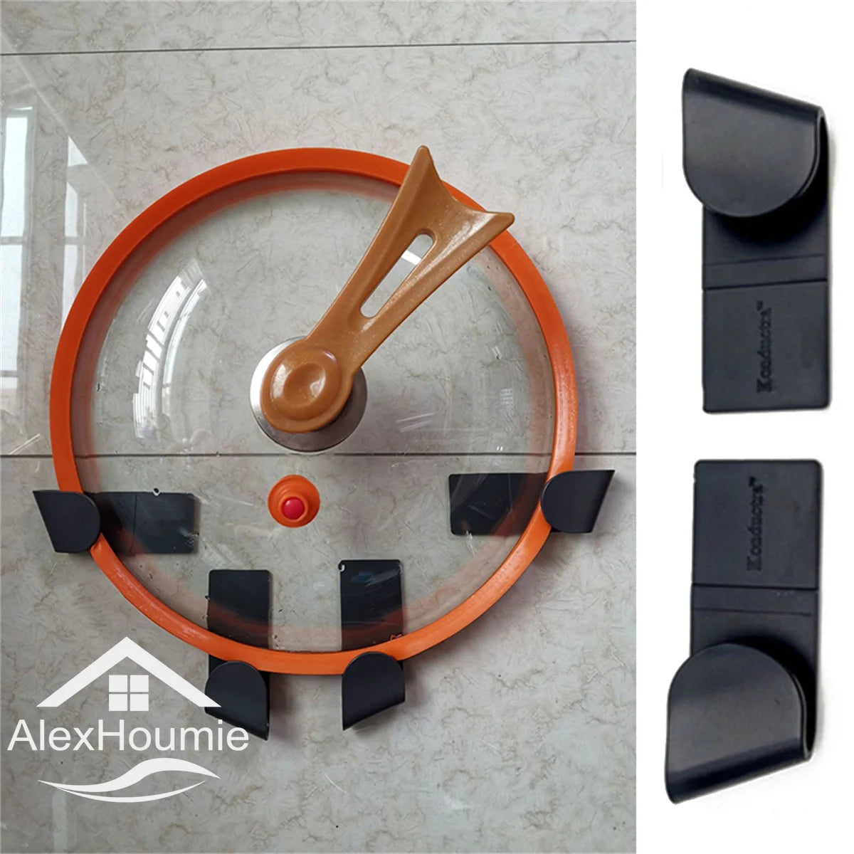 1/pc Pot Lid Holder Wall-Mounted Hanging Holder