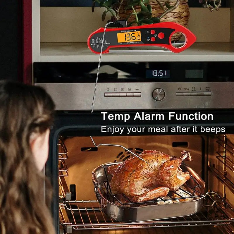 Probe Foldable Digital Thermometer for Cooking BBQ