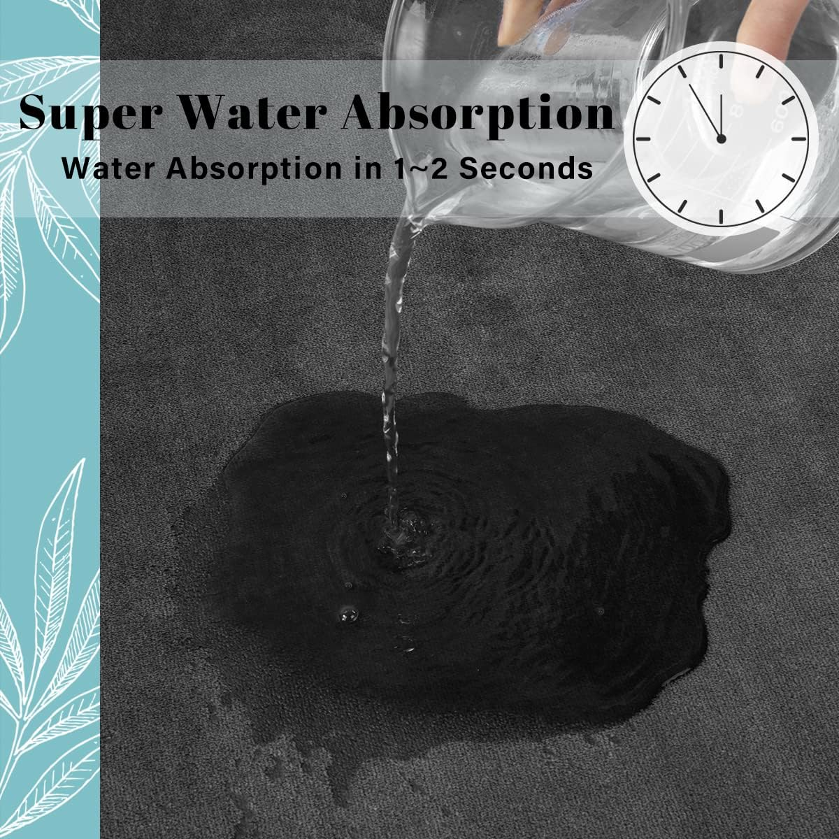 Super absorbent floor mat, super absorbent bath mat