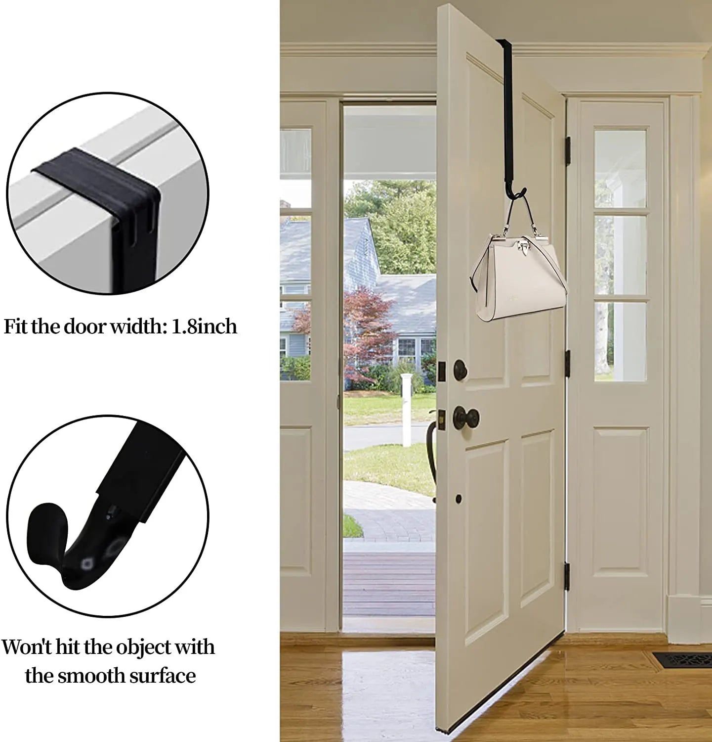 Wreath Hanger for Front Door Halloween Christmas Easter