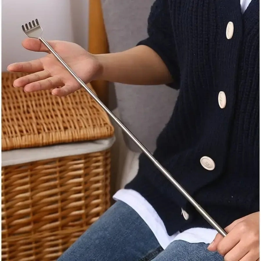 silvery Telescopic Back Scratcher