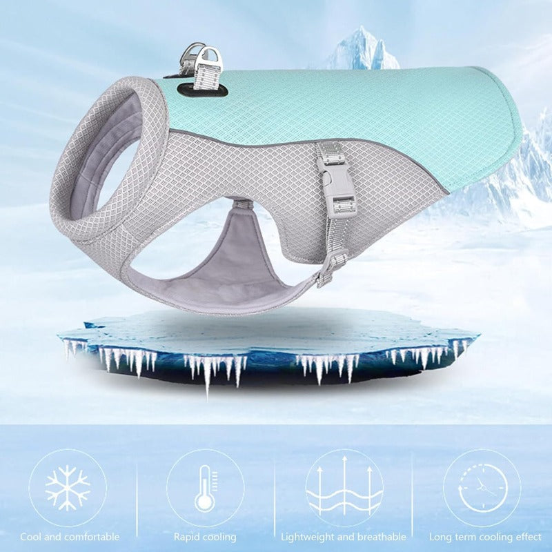 Summer Dog Cooling Vest Harness Reflective Quick Release Hot Pet Clothes