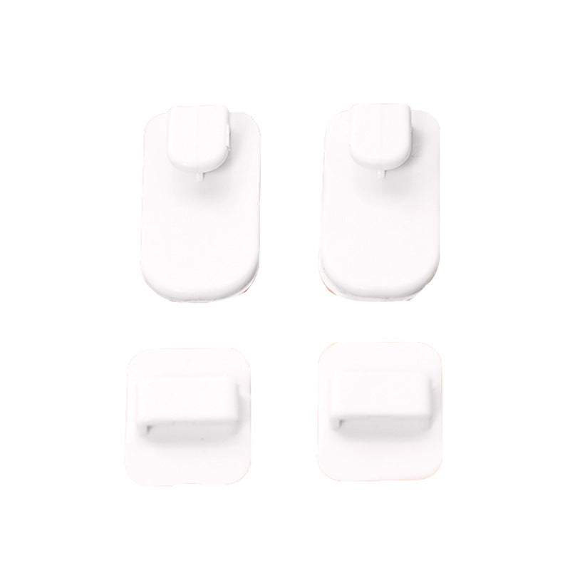 2 Pairs Plastic Sticky Hook Set