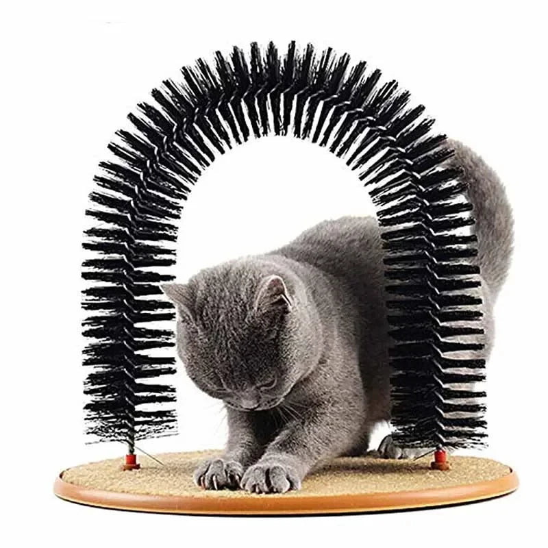 Cat Toy Arch Self Groome Pamper Feline with A Massage Grooming