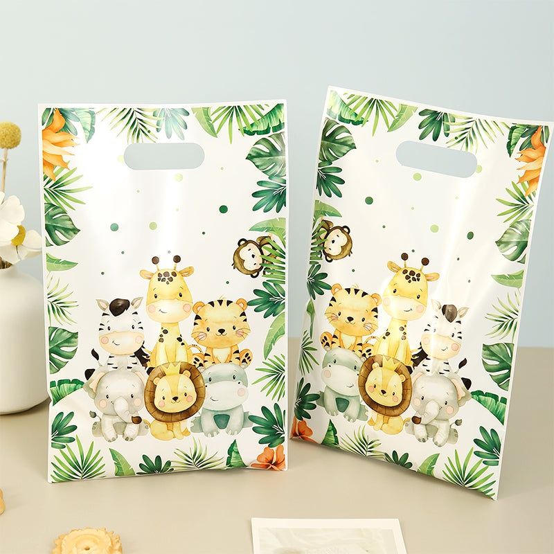 10pcs Jungle Animal Pattern Gift Bag