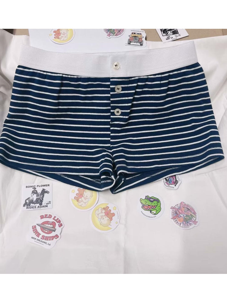 Casual Women Soft Cotton Front Buttons Shorts 2023 Summer