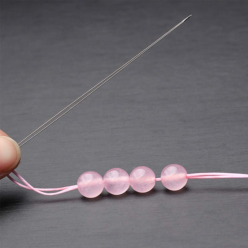 MIUSIE 26Pcs Big Eye Curved Beading Needles