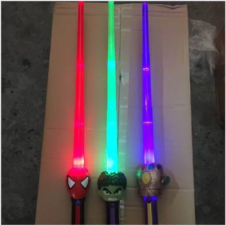 LED Light Sound Superhero Sword Figurines Hulk
