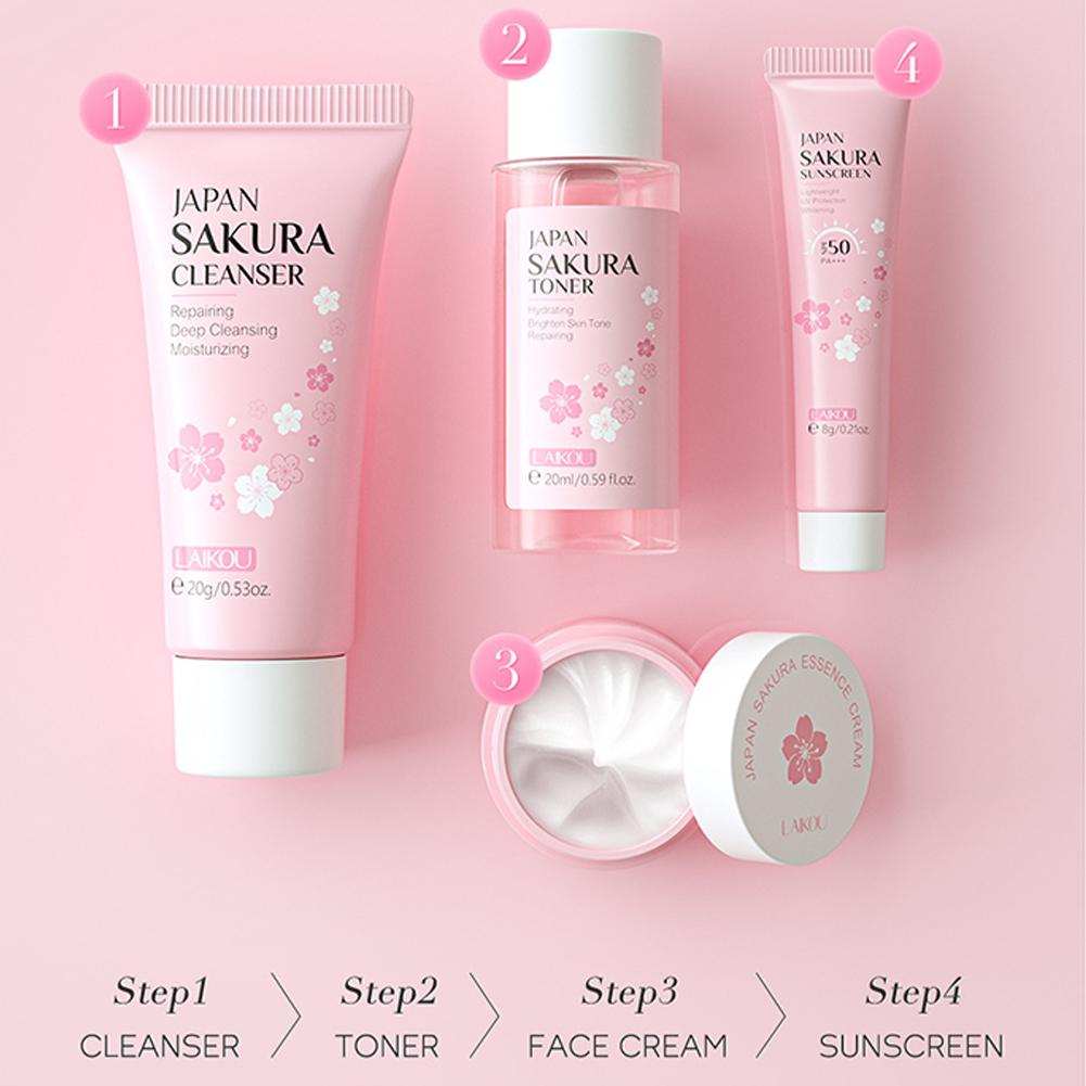 Skin Care Sets & Kits With Cleanser,Serum and Eye Cream