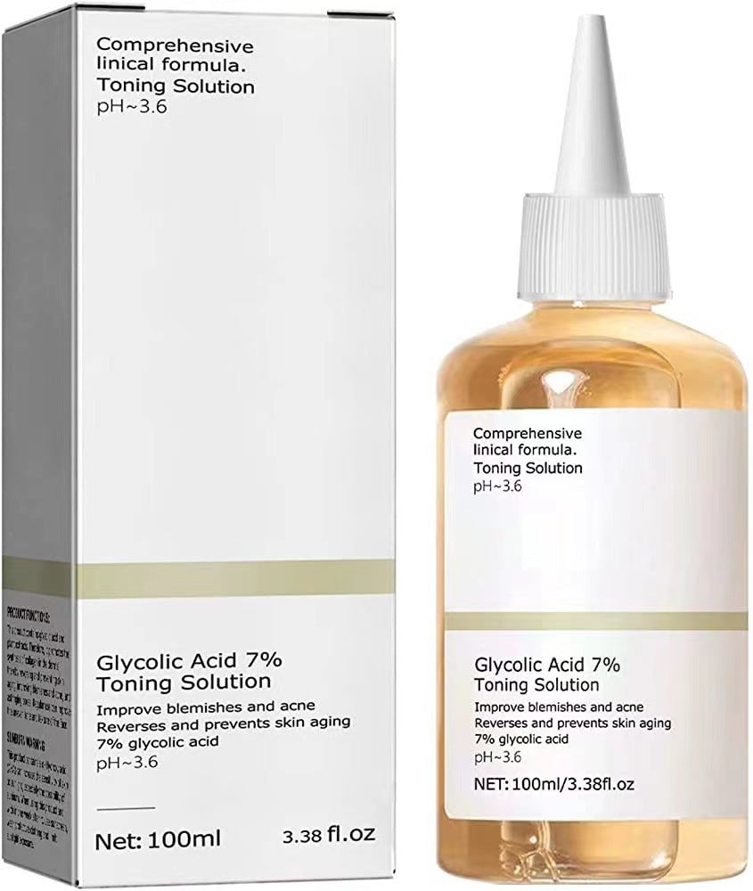 100ml Glycolic Acid 7% Toning Solution To Remove Acne and Moisturize Skin