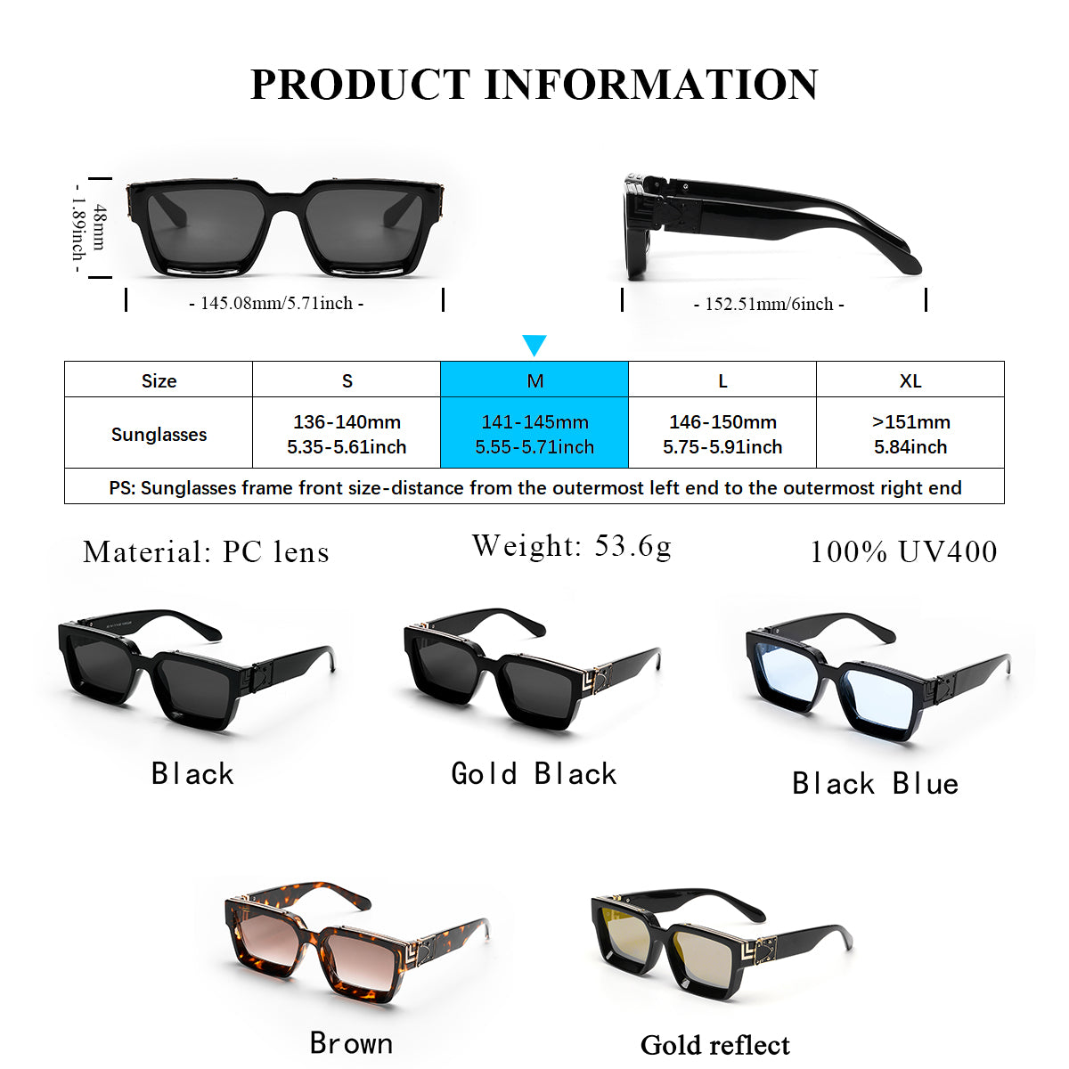 Retro Black Millionaire Shades Luxury Sunglasses