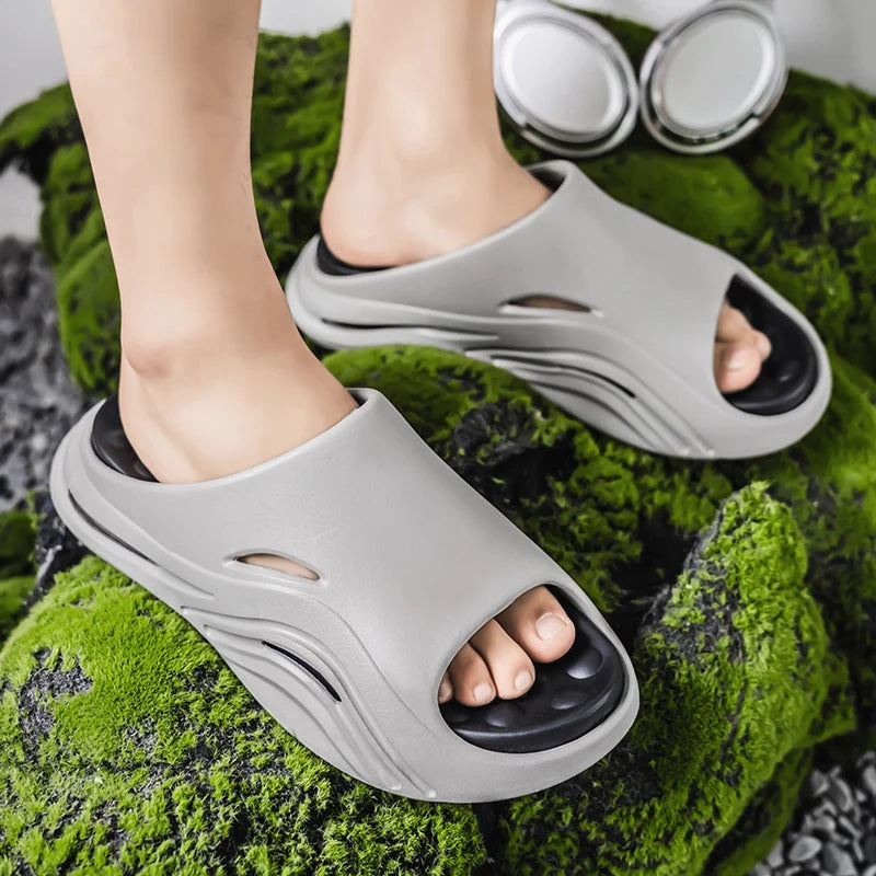 Summer Men's Massage Slippers Indoor Outdoor Sandals Beach