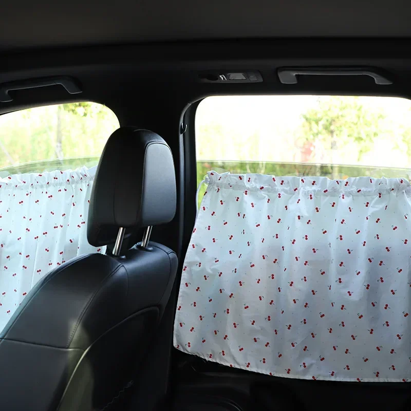 Suction Cup Curtain In The Car Window Sunshade