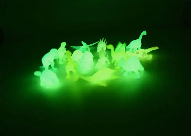 16 Pieces/bag Jurassic World Noctilucent Glow In The Dark Dinosaur Blocks