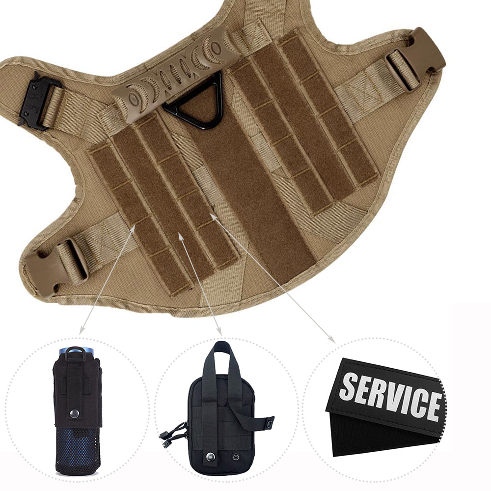 Military Large Dog Harness Training Pet Vest for French Bulldog German