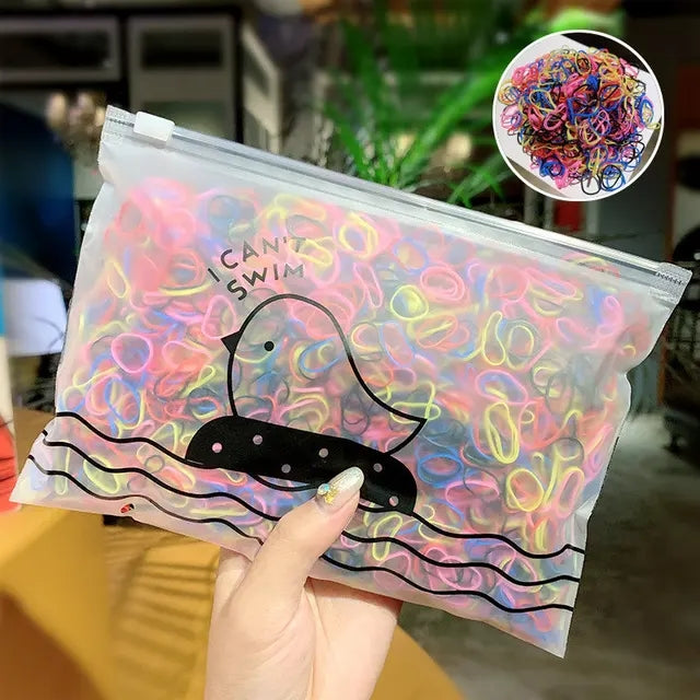 Pack Girls Colorful Small Disposable Rubber Bands