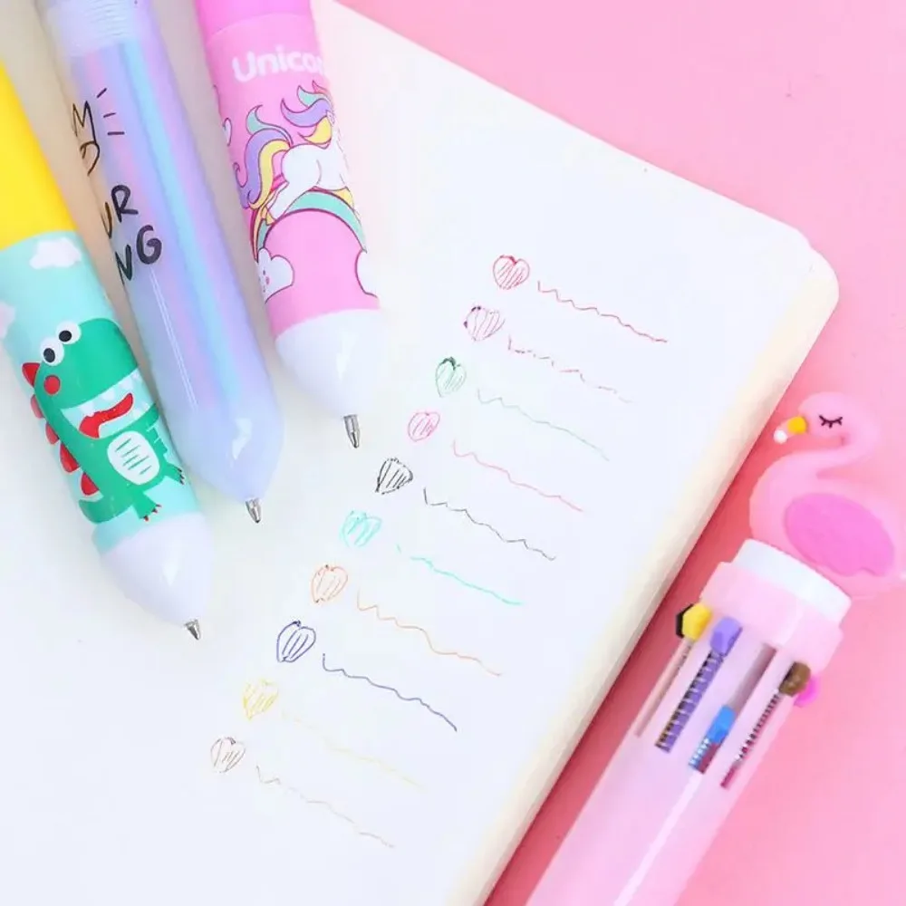 10 Pcs10 Color Cartoon Pen Kids Gifts