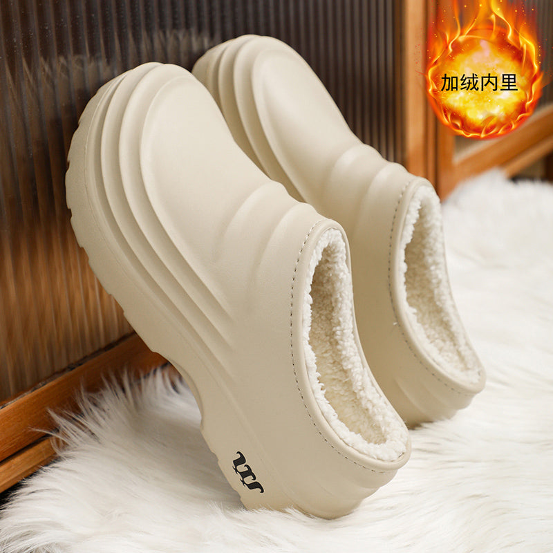 Fashion Cotton Slippers Men Winter Warm Home Cotton Shoes