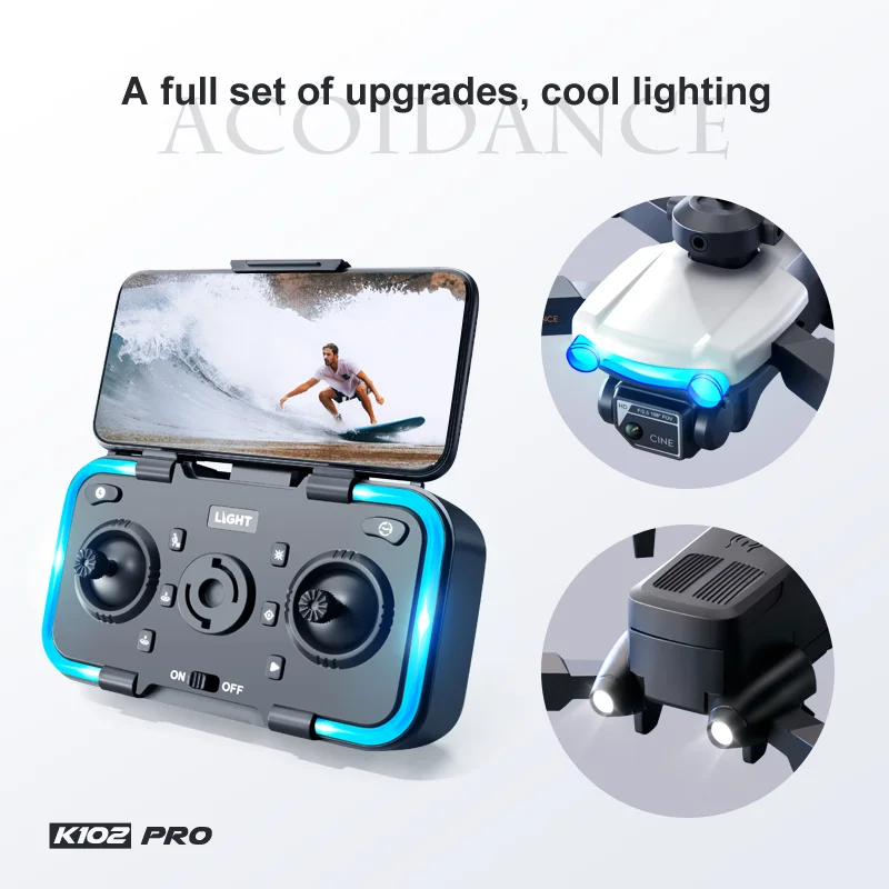 KBDFA K102 Pro Mini Drone 4K HD Camera Optical Flow