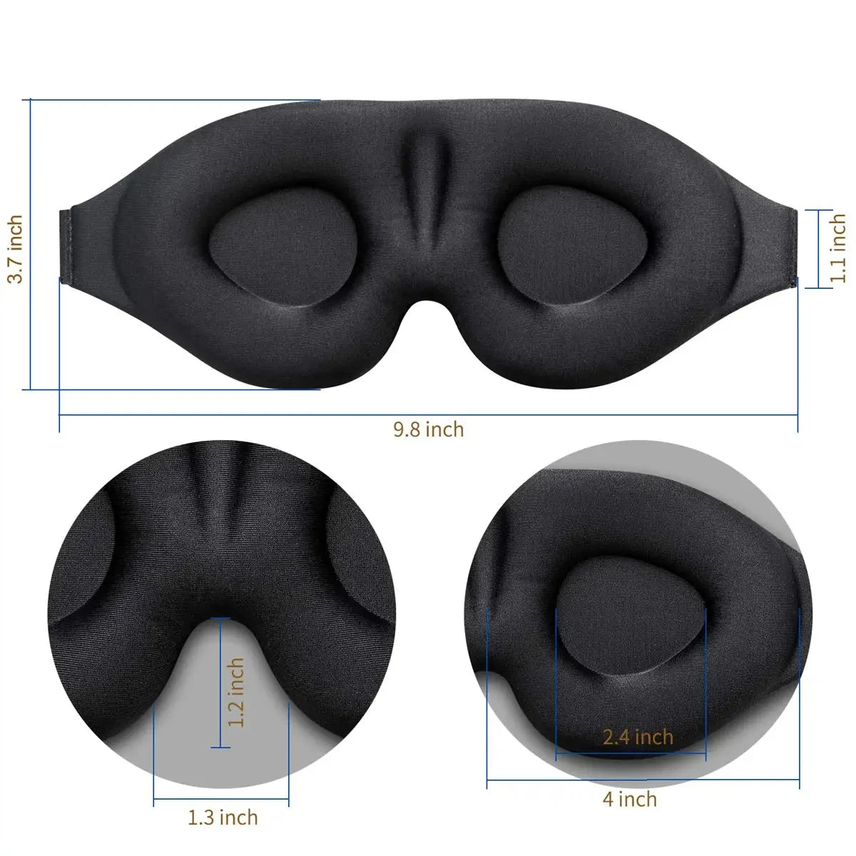 Eye Mask for Sleeping 3D Contoured Cup Blindfold