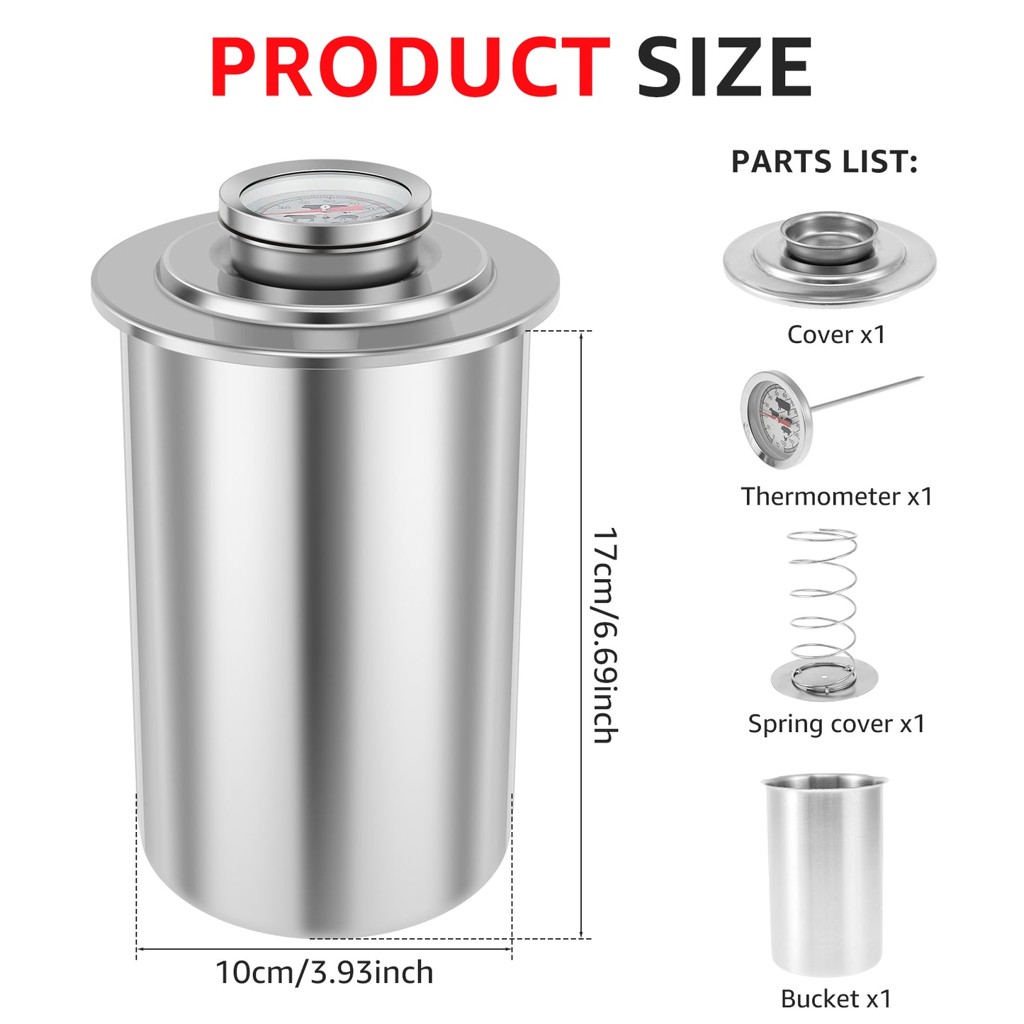 Ham Maker Stainless Steel Meat Press Cooker Deli Meat Press Mold with Thermometer