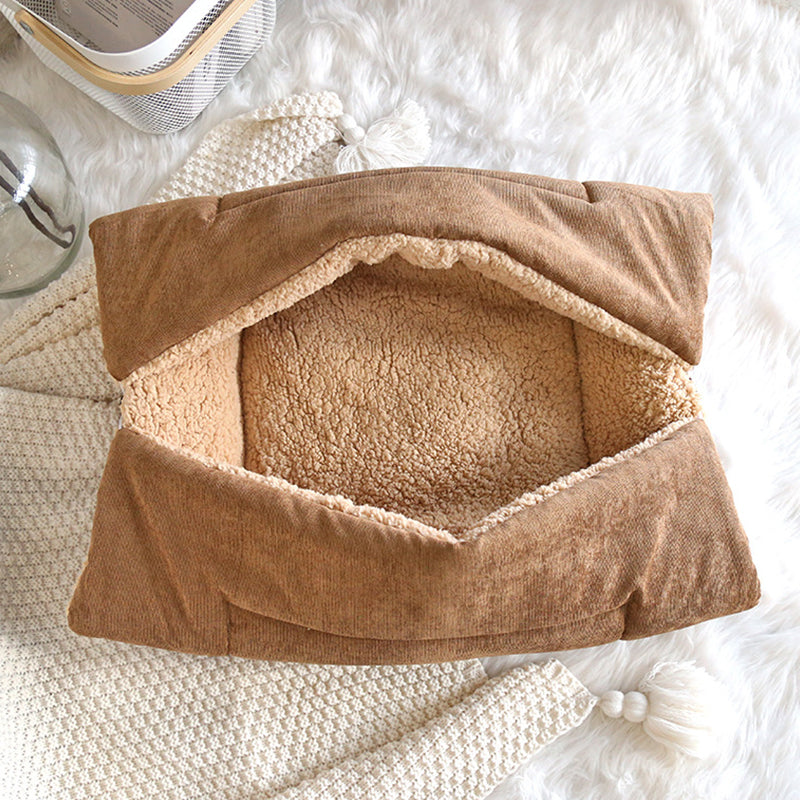 4 Modes Folding Cat Bed Warm Thickened Cat Bed