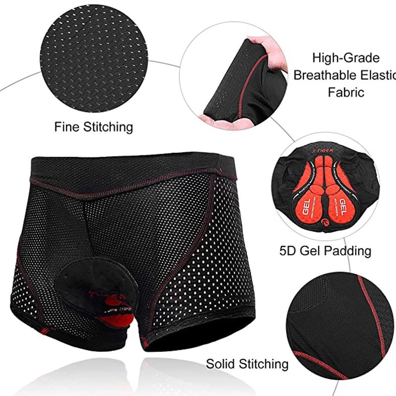 Men's Cycling Underwear Shorts 5D Gel Pad Breathable Non-Slip Bike Shorts